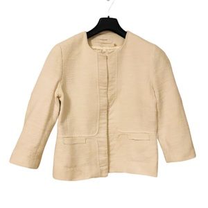 White Tahari Boucle women’s crop blazer or suit jacket